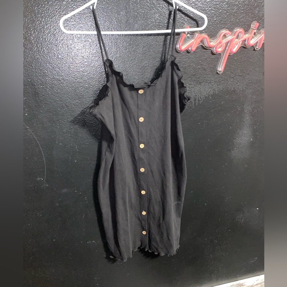 No boundaries black spaghetti strap mini dress